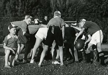 Flaten: Rugbyspelare vid Flatenspelen 14 juli 1942