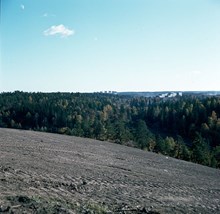 Utsikt från Högdalstoppen söderut. Skogsområde mot Farsta och Fagersjö.