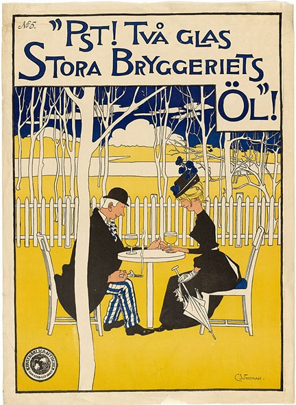 "Pst! Två glas Stora Bryggeriets öl", Konstnärliga affischer No 5