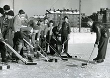 Zinkensdamms idrottsplats: Ishockey under sportlovsveckan 1953