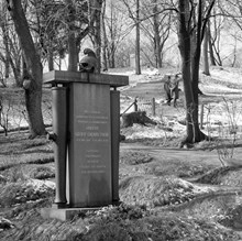Artillerikyrkogården. Gravsten över översten och kommendören greve Gustaf Eduard Taube