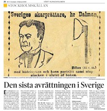 Den sista avrättningen i Sverige