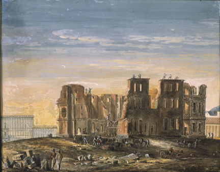 Makalös efter branden