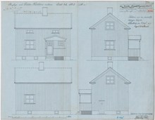 Ritning till småstuga i Olovslund från 1927