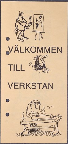 Informationsfolder från fritidsgården Verkstan