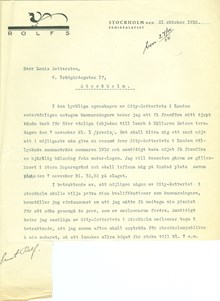 Ernst Rolfs brev till City-Kotteriet