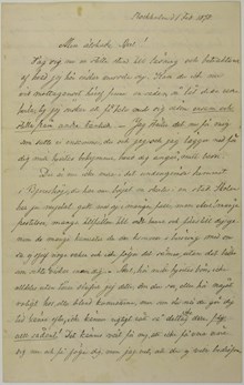 Henrika Alm ger råd och uppmaningar till sonen Axel - brev 1878