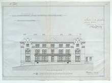Kirurgiska paviljongen vid Kronprinsessan Lovisas Vårdanstalt för sjuka barn - ritning 1897