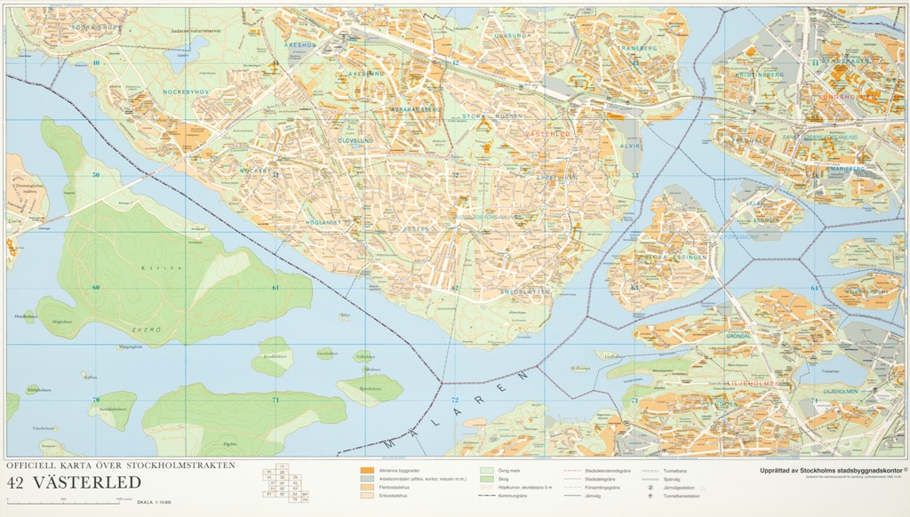 Karta "Västerled" år 1996 - Stockholmskällan