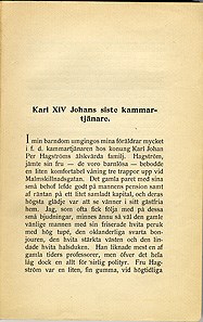 Karl XIV Johans siste kammartjänare / Adolf Hellander