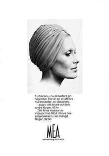Annons turbaner för kvinnor från MEA