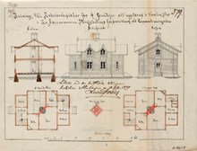 Ritning till arbetarbostäder, "Ekmanska husen" på Kungsholmen 1877