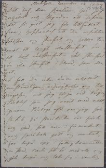 Wendela Hebbe om friherre Leijonhufvuds död och den sörjande änkan - brev 1843
