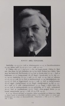Knut Abel Tengdahl. Ledamot av stadsfullmäktige 1905-1935