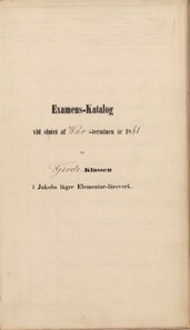 August Strindbergs betyg från Jakobs lägre elementarläroverk VT 1861