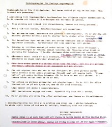 Ordningsregler för Stora Essingens ungdomsgård 1964 