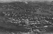 Flygbild över Södermalm mot norr