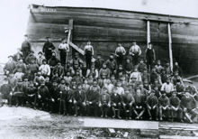 Arbetare vid Ekensbergs varv, ca 1870-1880