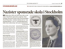 Nazister sponsrade skola i Stockholm