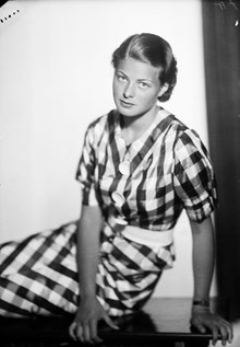 Porträtt av skådespelerskan Ingrid Bergman