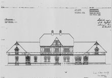 Ritning av stallet vid villa Lusthusporten