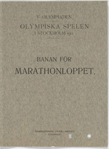 Beskrivning av Olympiska spelens maratonloppsbana 1912