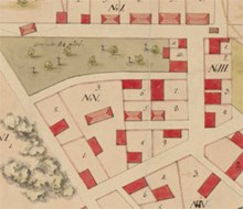 HK 1:3. Karta över Amiralitetsplatsen på Djurgården år 1776