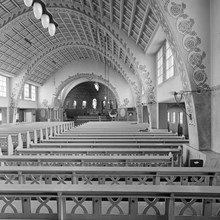 Hjorthagens kapell, byggt 1909. Kyrksalen