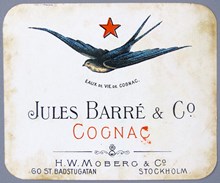Etikett. Jules Barré & Co Cognac.