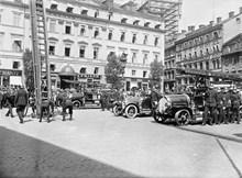 Brandskyddsmöte vid Brunkebergstorg i maj 1921