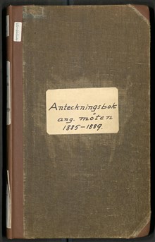 Stockholmspolisens anteckningsbok angående politiska möten 1885-1889