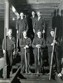 Katarinatunneln, Några av de 800 arbetarna i tunneln