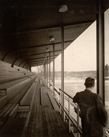 Utsikt från läktaren, Kristinebergs Idrottsplats, maj 1933