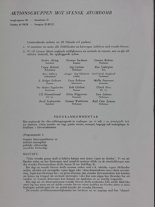 Nej till bomben! – Aktionsgruppen mot svensk atombombs program, 1958 