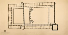 Ritning "Stockholms stadshus. Plan av våningen 4 tr." (uppmätningsritning 1923)