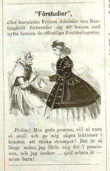 Förstudier. Bildskämt i Söndags-Nisse – Illustreradt Veckoblad för Skämt, Humor och Satir, nr 5, den 4 februari 1866
