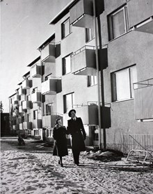 Flerfamiljshus i Björkhagen 1950-tal
