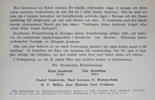 Stockholms Fredsförening - värvningskort 1930-tal