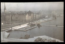 Utsikt från Stadsgården 10 mot Slussplan och Skeppsbron