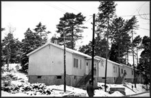 Kvarteret Biljardbollen under byggnad vid Sandstensvägen i Olovslunds småstugeområde