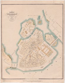 1848 års karta över Gamla Stan
