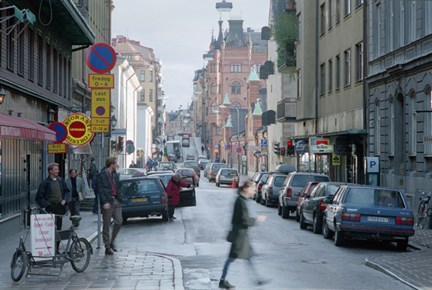 Riddargatan österut sedd från Nybrogatan