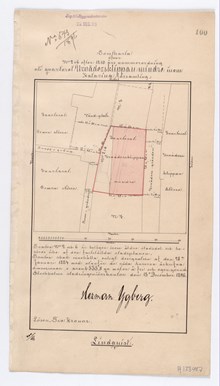 Underlag för bygglov år 1897, fastigheten Urvädersklippan mindre 2,6