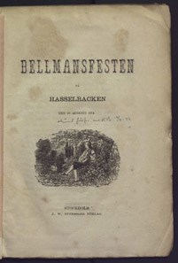 Bellmansfesten på Hasselbacken den 16 augusti 1872