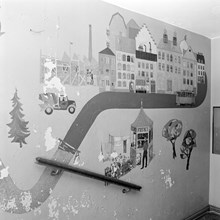 Norrbackagatan 15, väggmålning i entré
