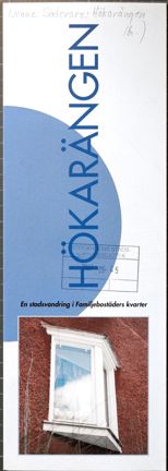 Tryckt folder om Hökarängen från Familjebostäder