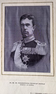 Vävt porträtt av Kronprins Gustaf (IV) Adolf