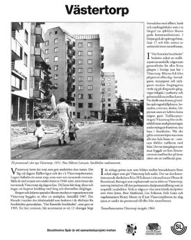 Västertorp. Västertorpsplan sett med högt bostadshus, skivhus i 11 ...