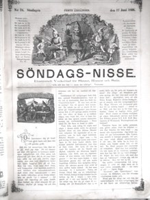 Söndags-Nisse – Illustreradt Veckoblad för Skämt, Humor och Satir, nr 24, den 17 juni 1866 om Stockholmsutställningen 1866