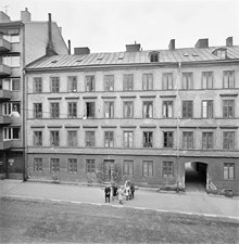 Linnégatan 55 - 57, gatufasad